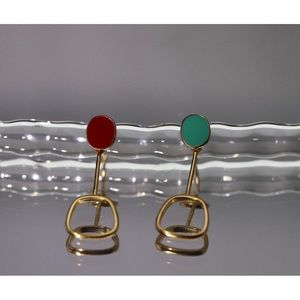 Unique asymmetric golden earrings